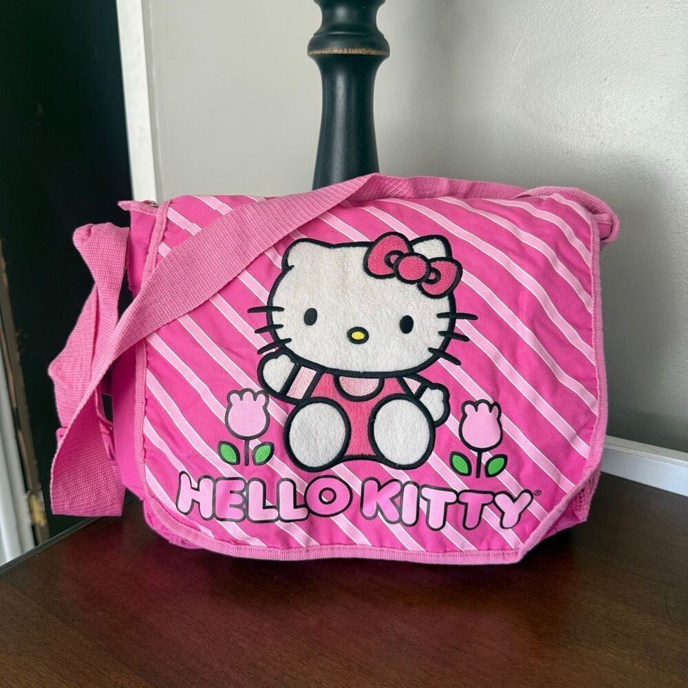 Hello Kitty Pink Messenger Bag Sanrio Crossbody Shoulder Bag